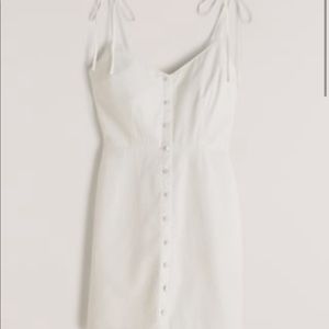 White Abercrombie button dress size M